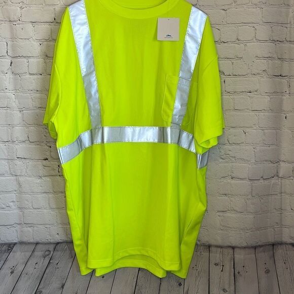 Tri-Mountain Men’s Lime Green Safety Shirt size 3xl style 222 class 2 level 2 - Picture 1 of 6
